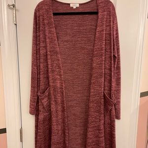 Large Maroon Heathered Lularoe Sarah